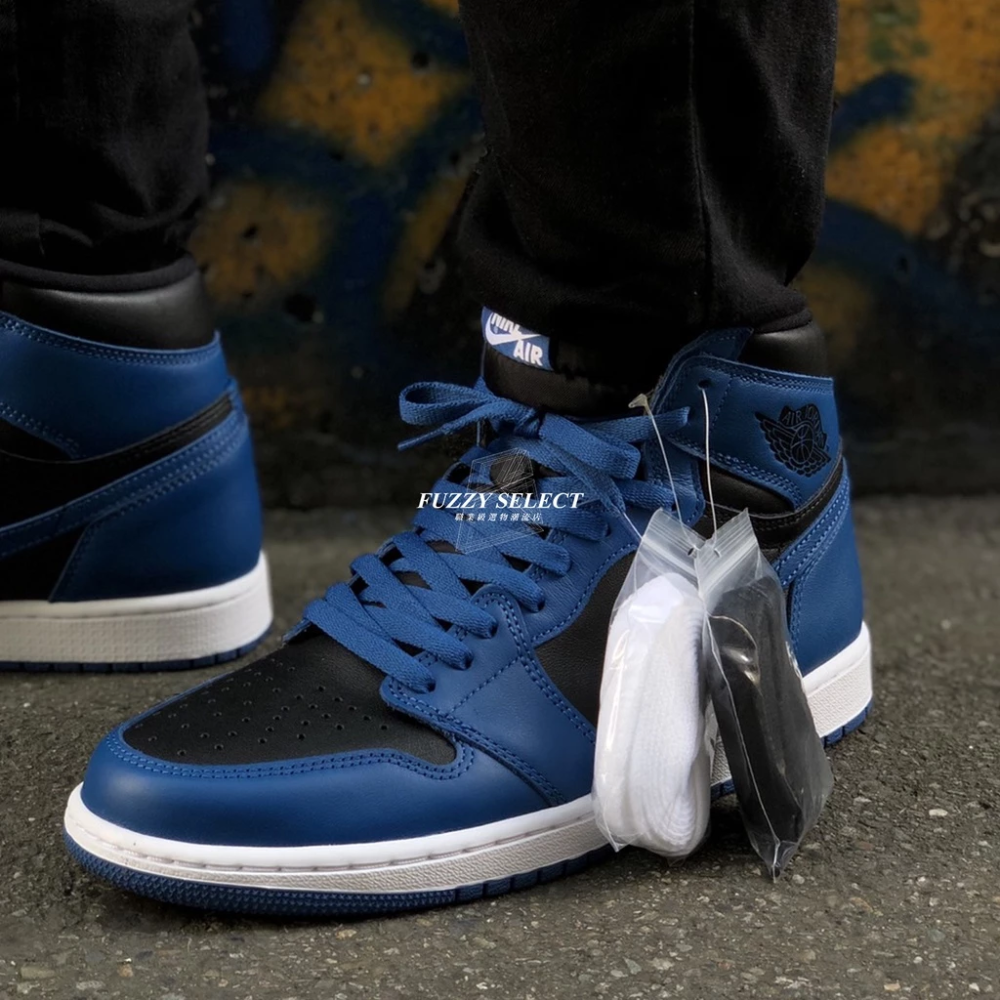 Air Jordan 1 Hi OG Dark Marina Blue 藍黑 555088-404-細節圖5
