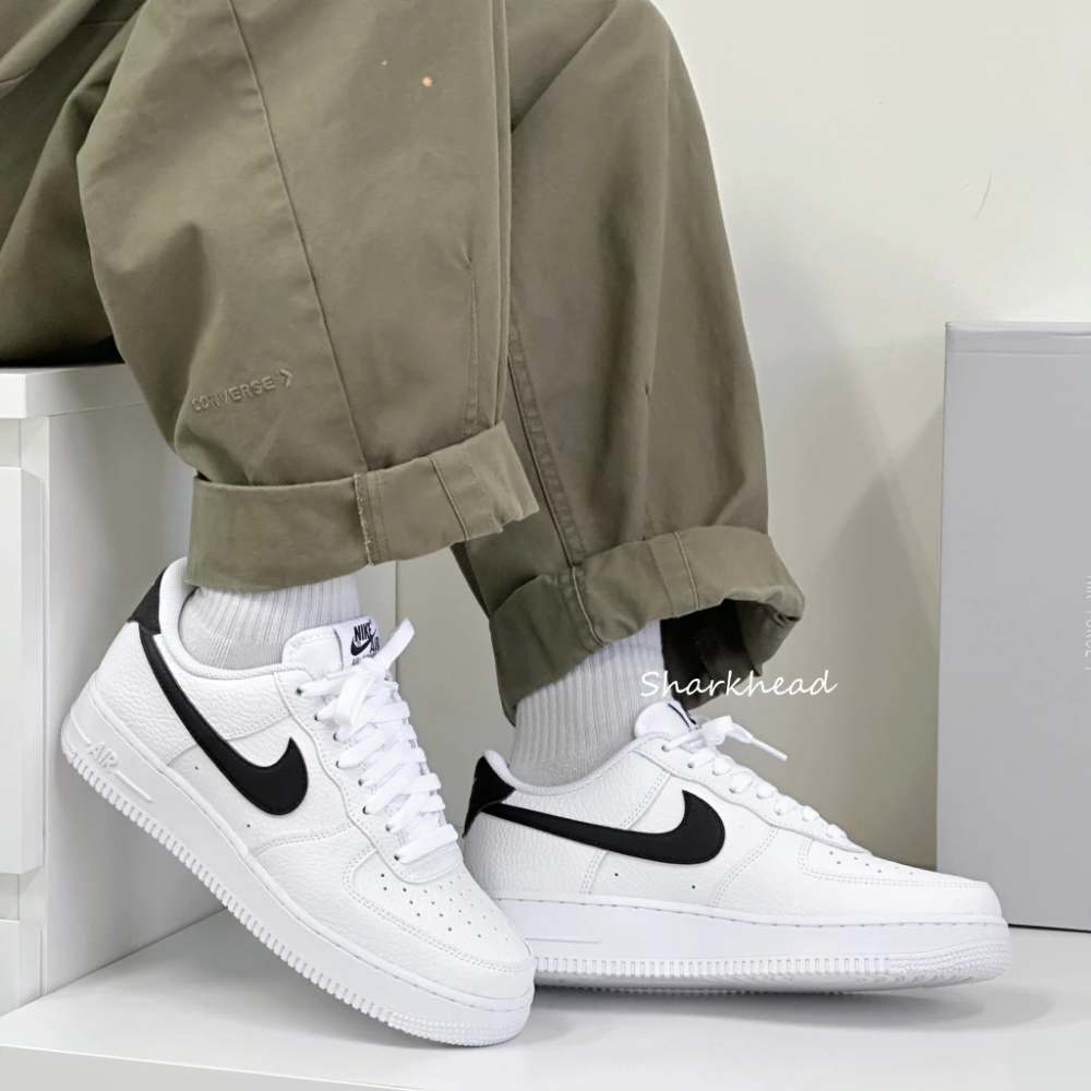 Nike Air Force 1 黑白 黑勾 白 CT2302-100 CT3839-100-細節圖3
