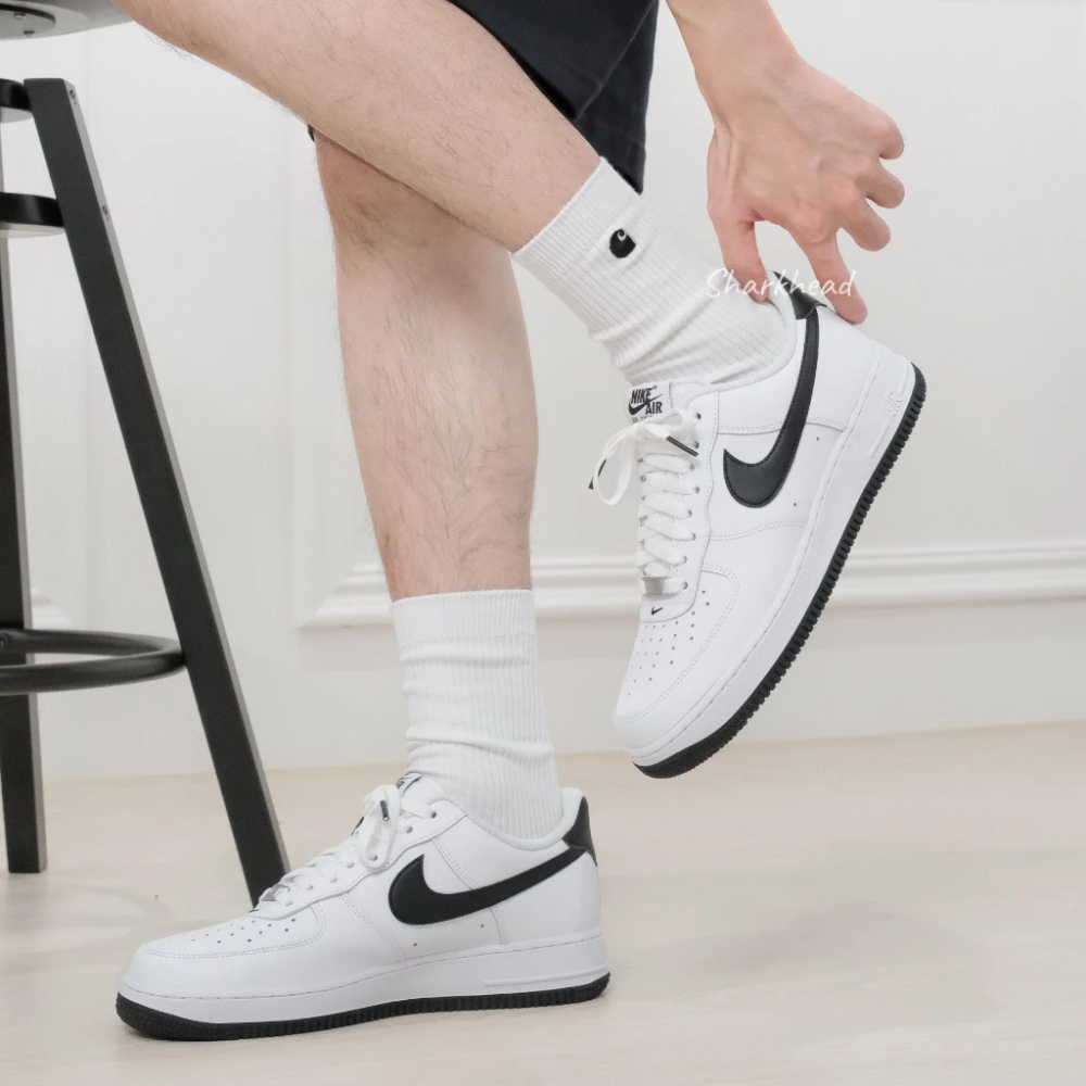 Nike Αir Force 1 淺灰 灰白 熊貓 黑 白 撞色 灰 FJ4146-100-細節圖3