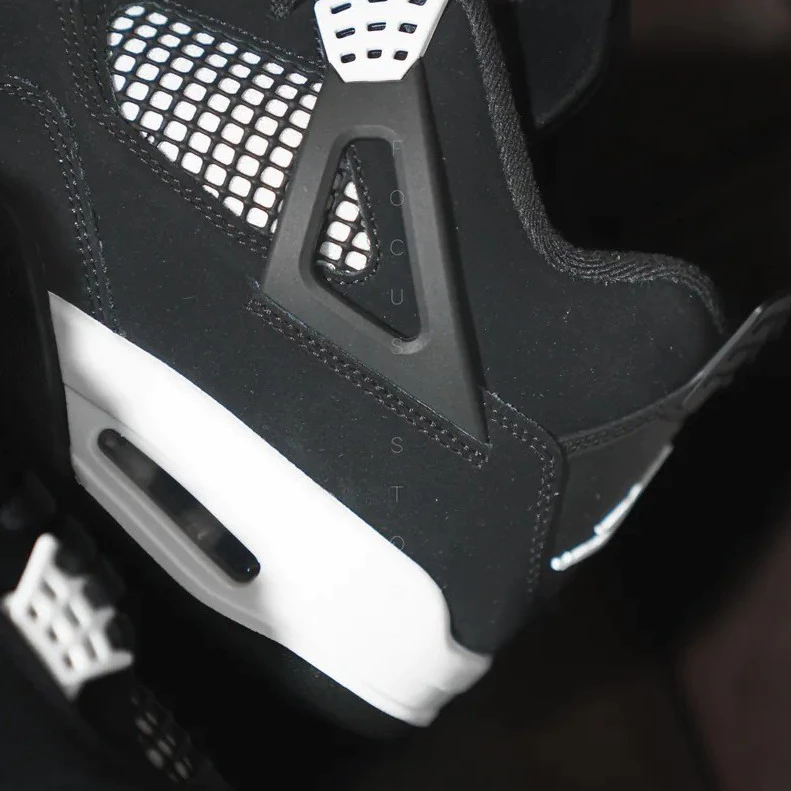 Nike Air Jordan 4 Retro ＂White Thunder＂ 黑白FQ8138-001-細節圖3