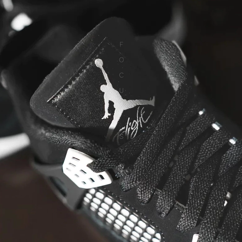 Nike Air Jordan 4 Retro ＂White Thunder＂ 黑白FQ8138-001-細節圖4