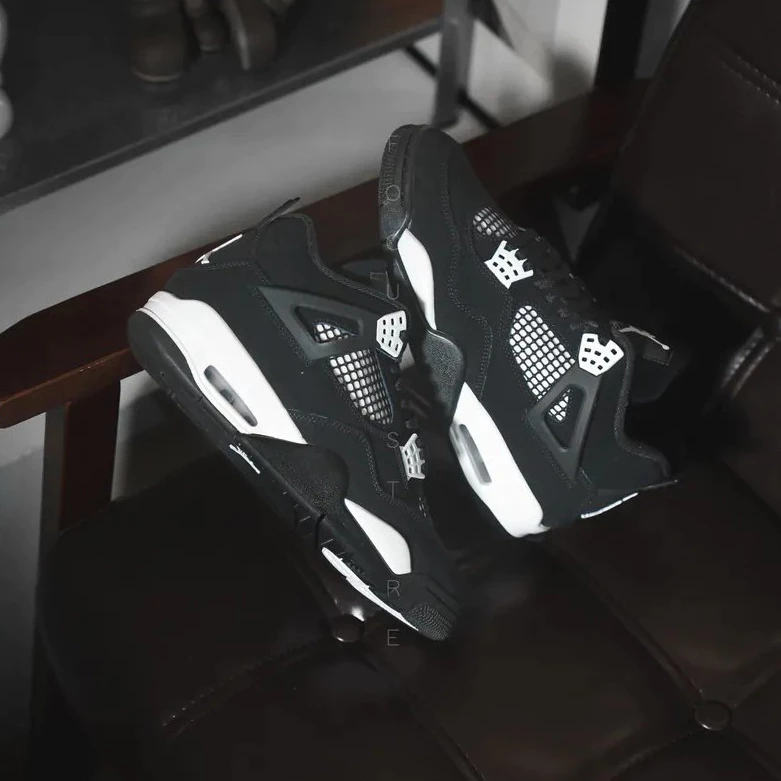 Nike Air Jordan 4 Retro ＂White Thunder＂ 黑白FQ8138-001-細節圖7