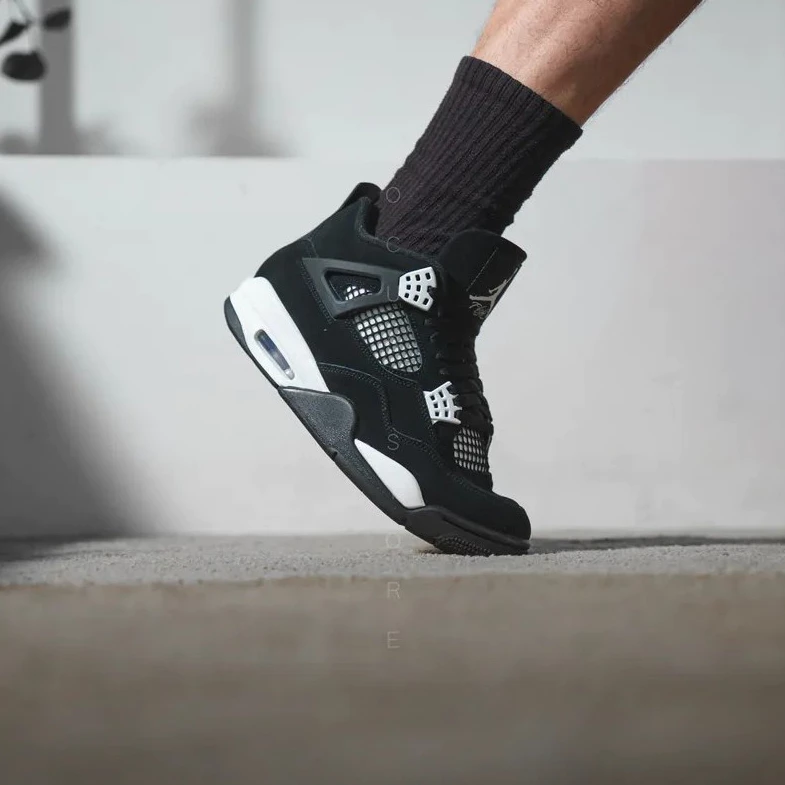 Nike Air Jordan 4 Retro ＂White Thunder＂ 黑白FQ8138-001-細節圖9