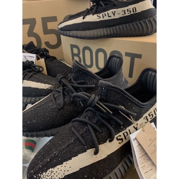 Adidas YEEZY Boost 350 V2 ＂Oreo＂ 黑白配色 球鞋 BY1604-細節圖8