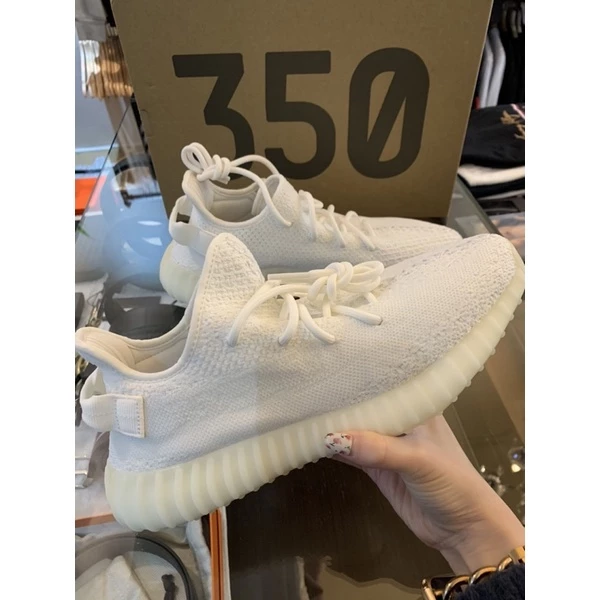 ADIDAS YEEZY BOOST 350 V2 CREAM WHITE 全白-細節圖6