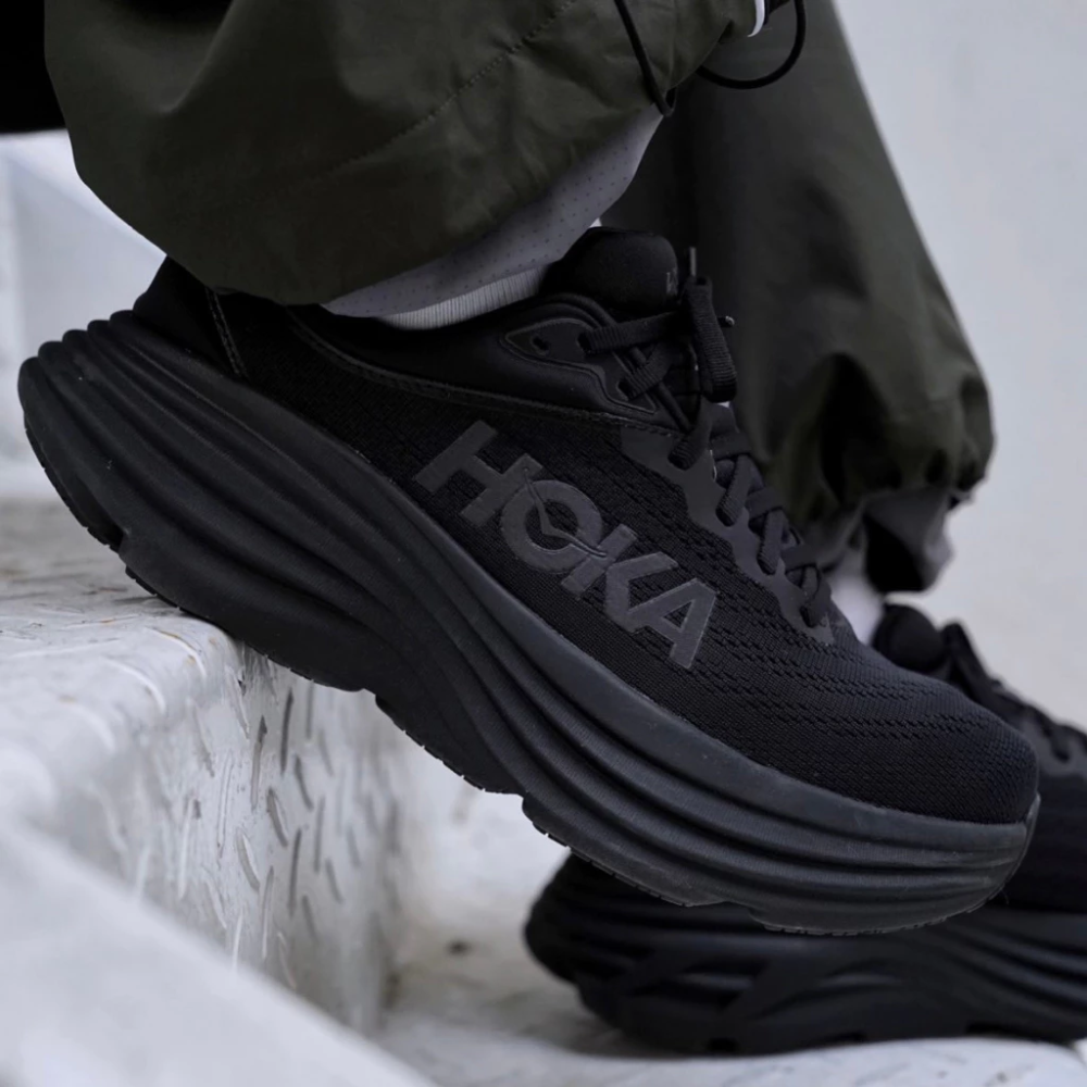 HOKA ONE ONE Bondi 8 黑色 慢跑鞋 運動鞋 男女鞋 緩震 弧形大底 1127953-BBLC-細節圖3