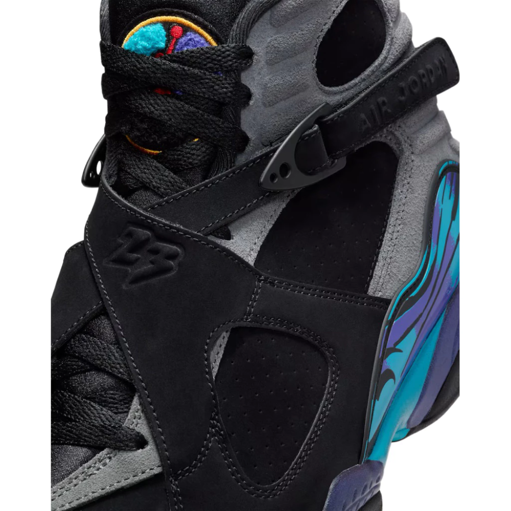 AIR JORDAN 8 ＇AQUA＇ 2025 黑紫 復刻 男鞋 305381-006-細節圖7