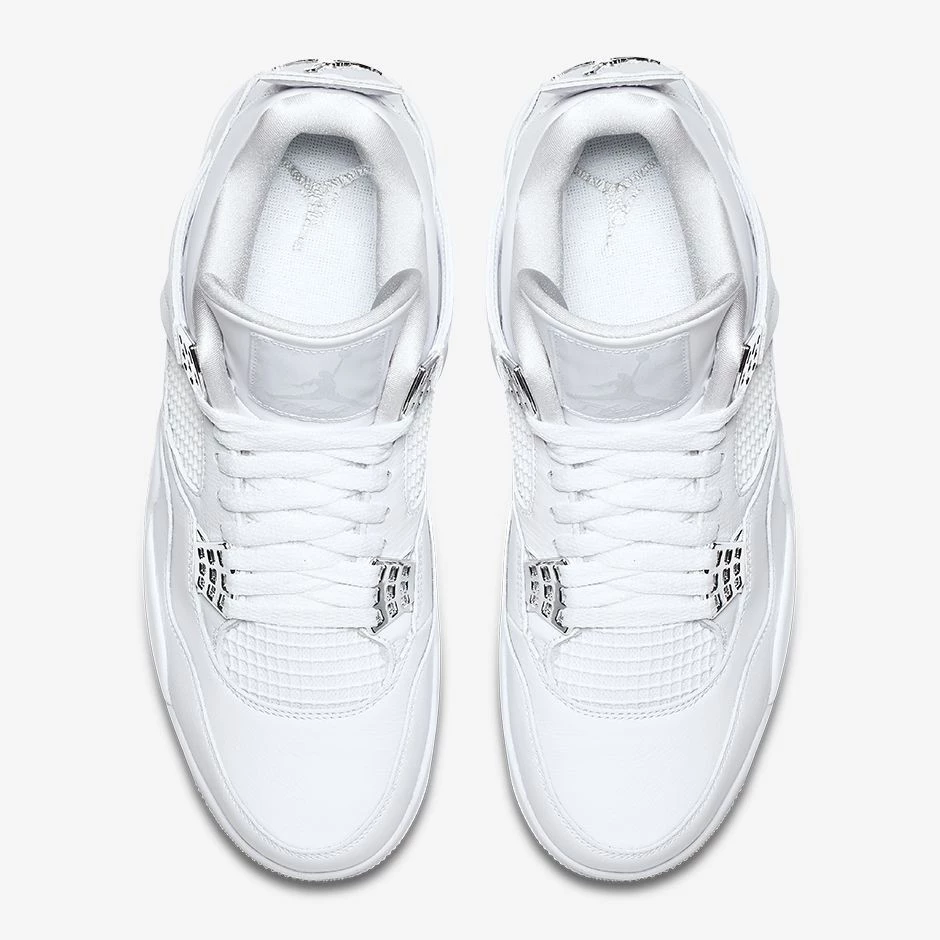 Air Jordan 4 Pure Money 308497-100 AJ4白銀休閑籃球鞋-細節圖6