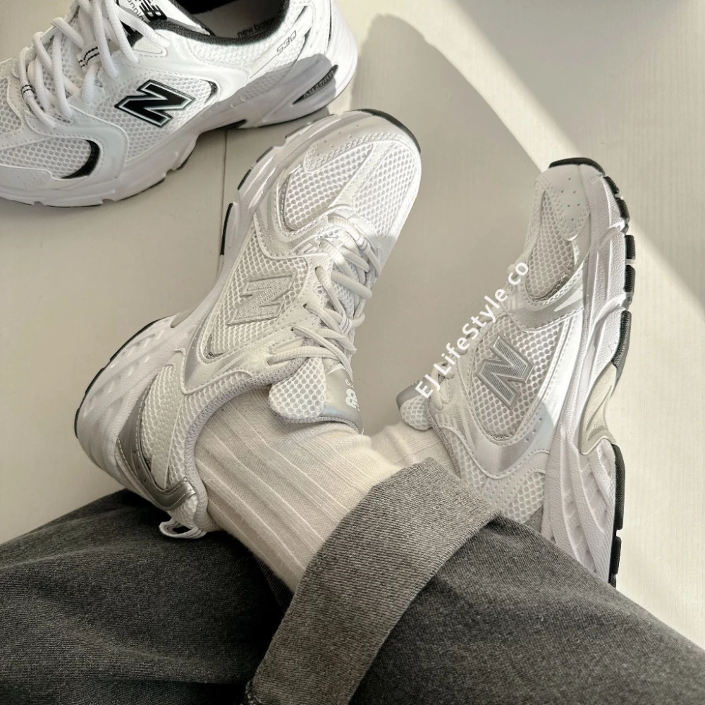 NEW BALANCE 530 NB NB530 百搭 韓系 厚底 白銀 MR530EMA-細節圖2