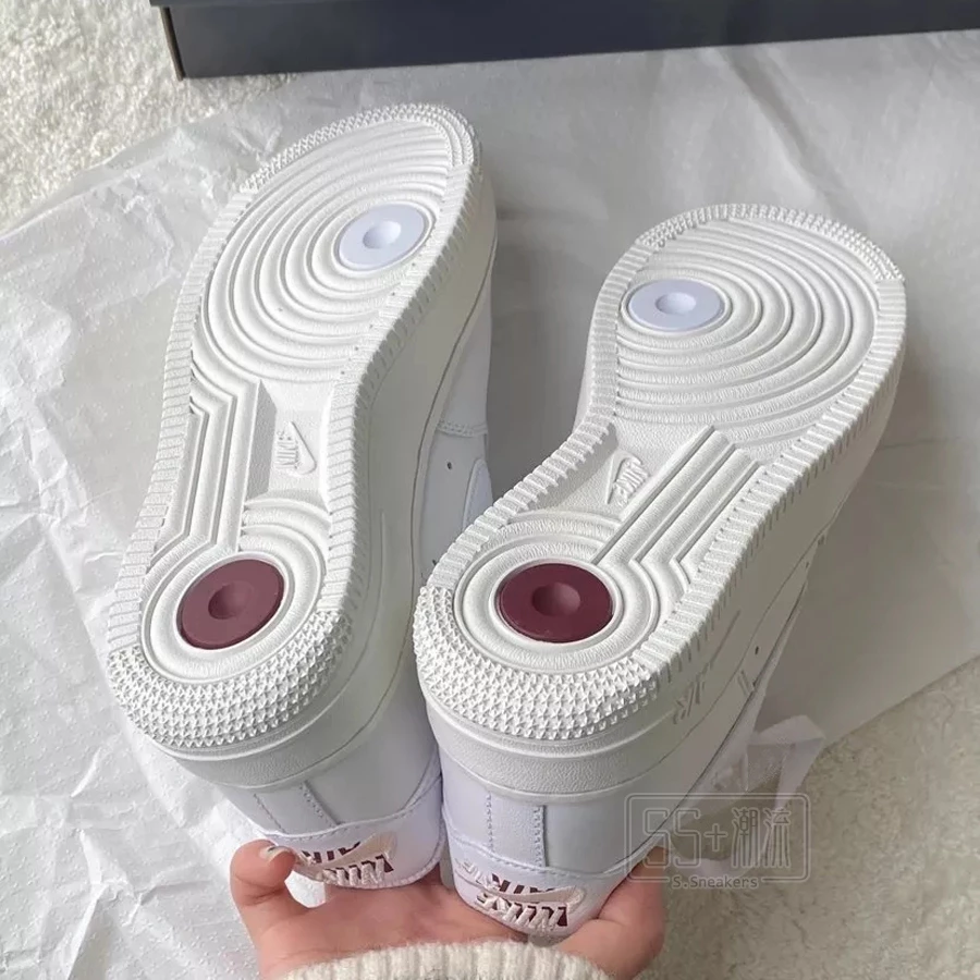 NIKE AIR FORCE 1 AF1 40週年 白 全白 果凍 小勾 雙勾 白金 DZ5616-100-細節圖4