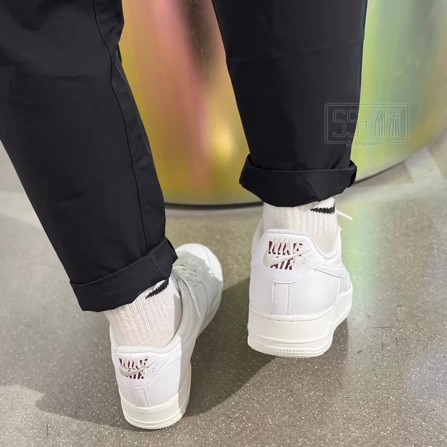 NIKE AIR FORCE 1 AF1 40週年 白 全白 果凍 小勾 雙勾 白金 DZ5616-100-細節圖9
