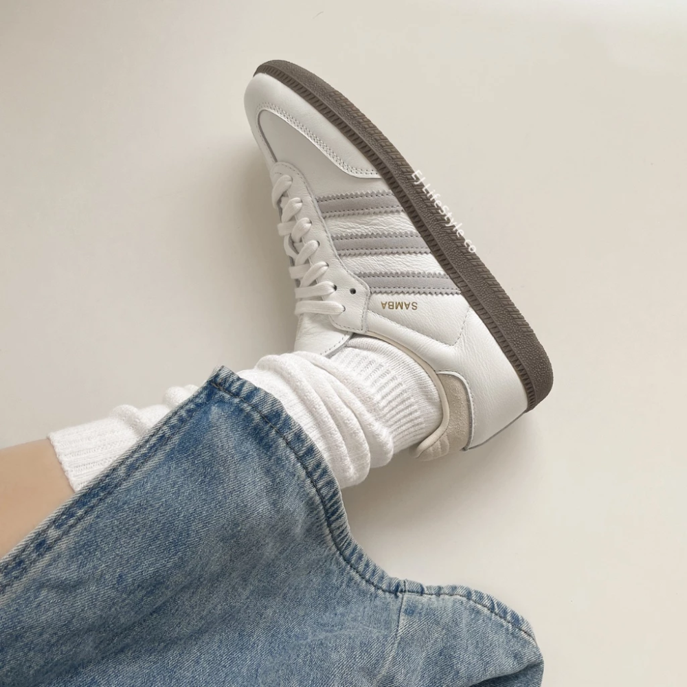 ADIDAS SAMBA OG 牛奶白灰 奶油色 米色 白色 灰色 焦糖底 男女鞋 IH4880-細節圖2