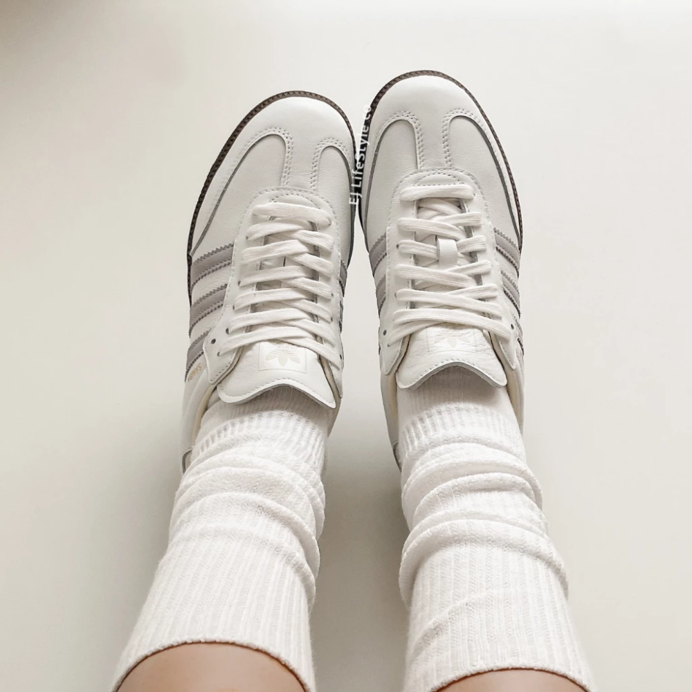 ADIDAS SAMBA OG 牛奶白灰 奶油色 米色 白色 灰色 焦糖底 男女鞋 IH4880-細節圖3