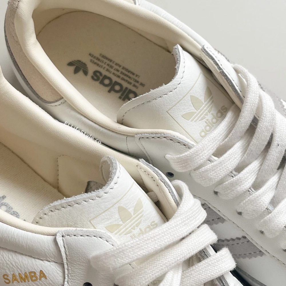 ADIDAS SAMBA OG 牛奶白灰 奶油色 米色 白色 灰色 焦糖底 男女鞋 IH4880-細節圖4