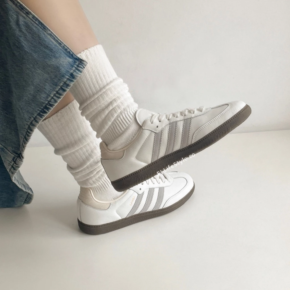 ADIDAS SAMBA OG 牛奶白灰 奶油色 米色 白色 灰色 焦糖底 男女鞋 IH4880-細節圖8