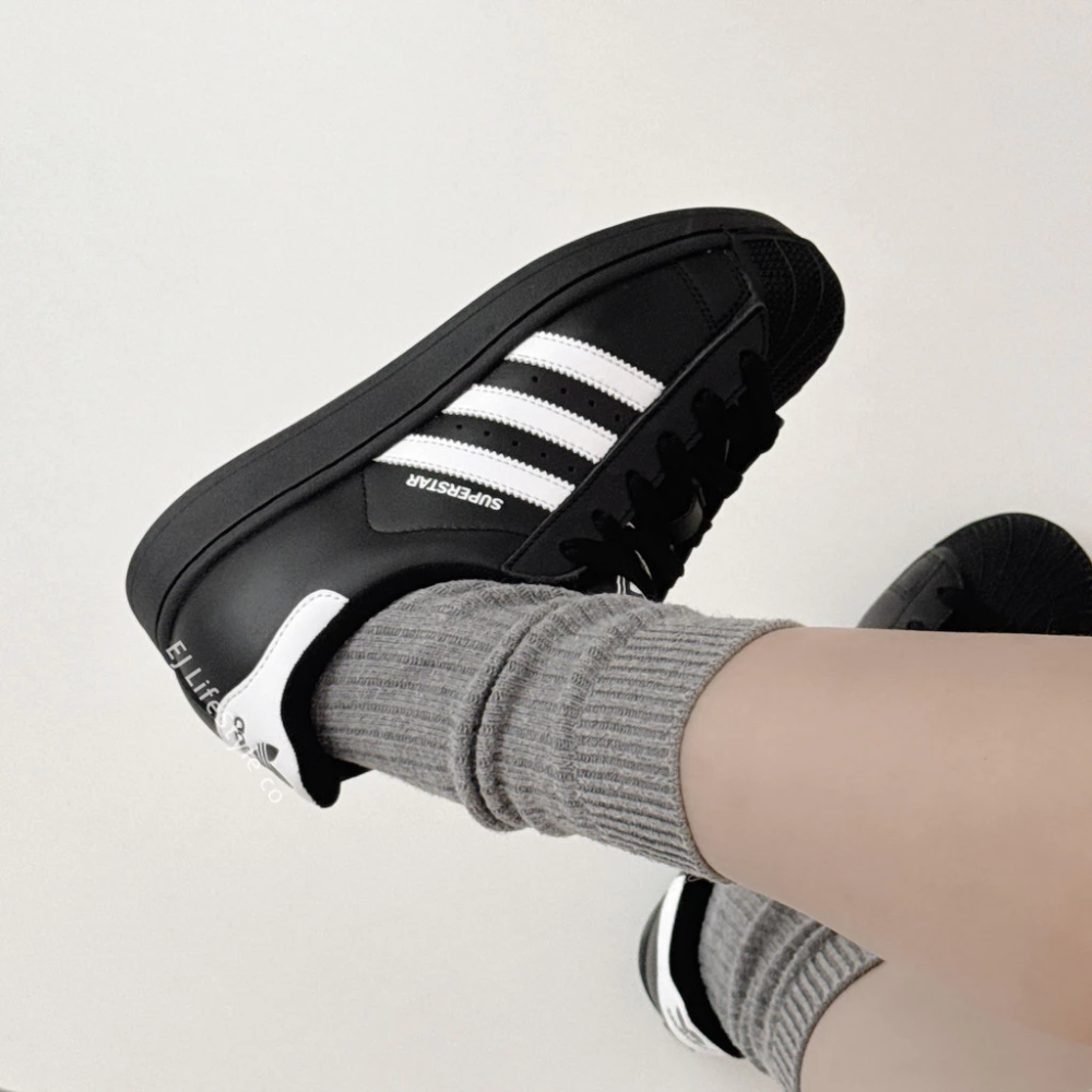 ADIDAS SUPERSTAR 2.0 貝殼頭 黑白 黑標 白尾 復古 男女鞋 JI0079-細節圖3
