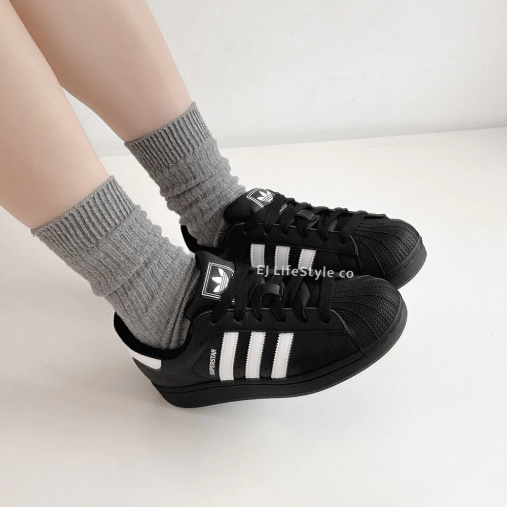 ADIDAS SUPERSTAR 2.0 貝殼頭 黑白 黑標 白尾 復古 男女鞋 JI0079-細節圖4