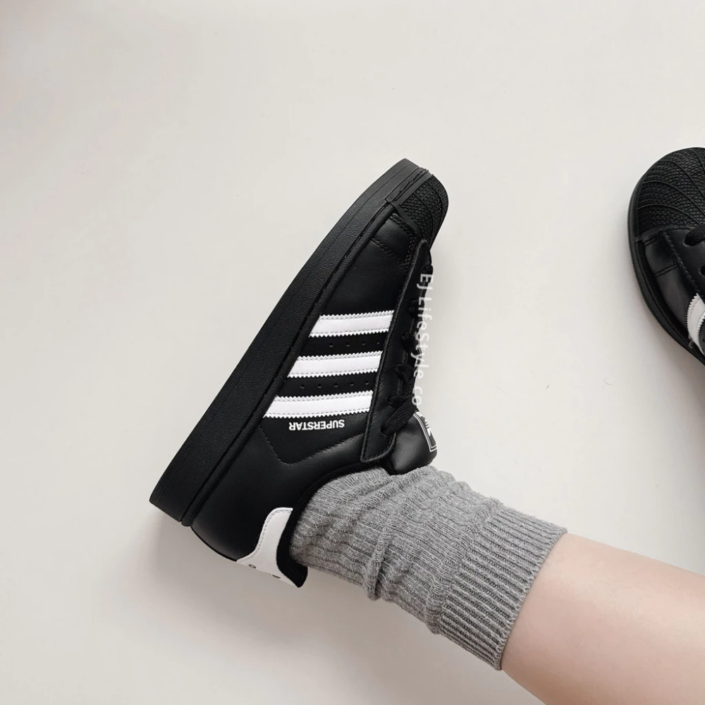 ADIDAS SUPERSTAR 2.0 貝殼頭 黑白 黑標 白尾 復古 男女鞋 JI0079-細節圖5