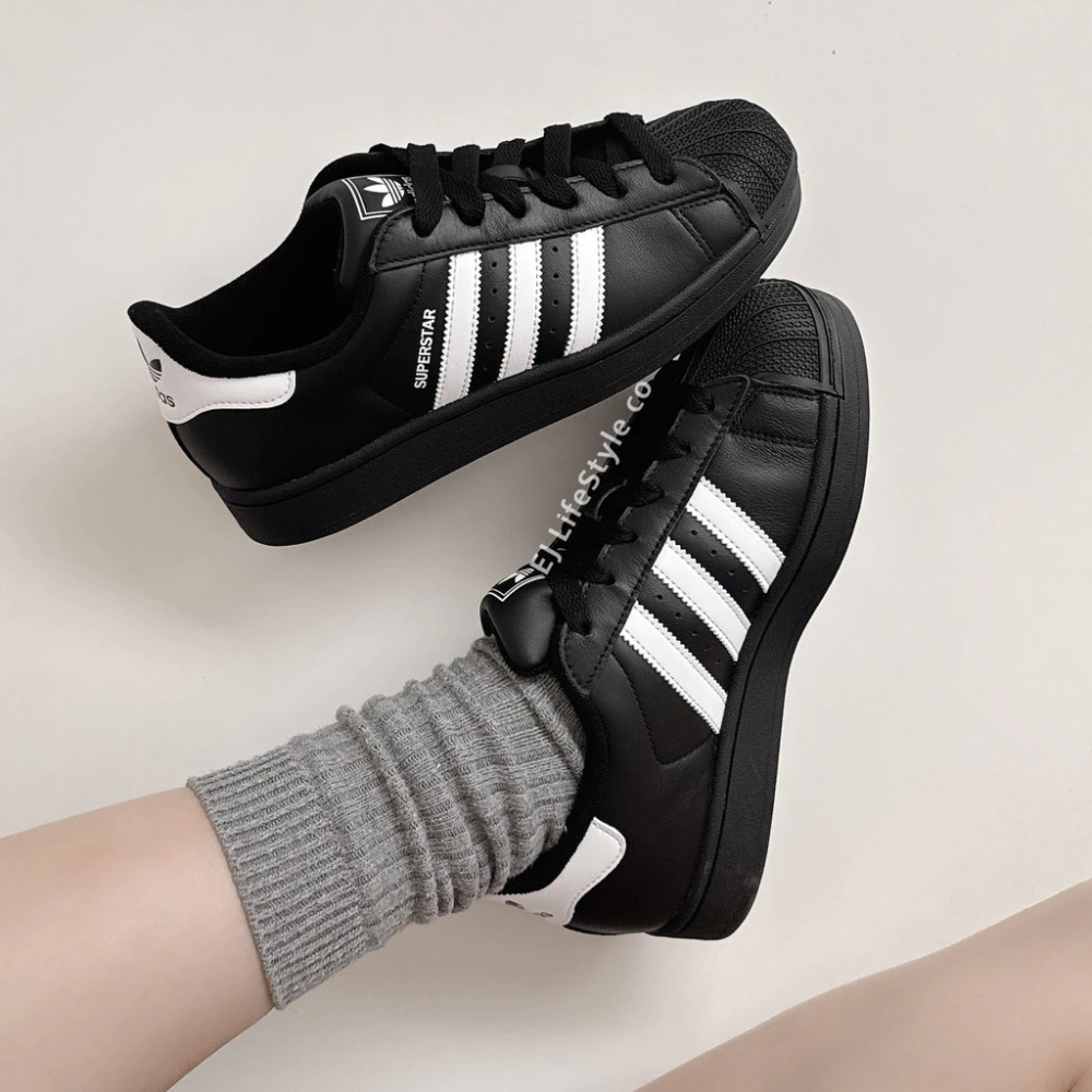 ADIDAS SUPERSTAR 2.0 貝殼頭 黑白 黑標 白尾 復古 男女鞋 JI0079-規格圖6