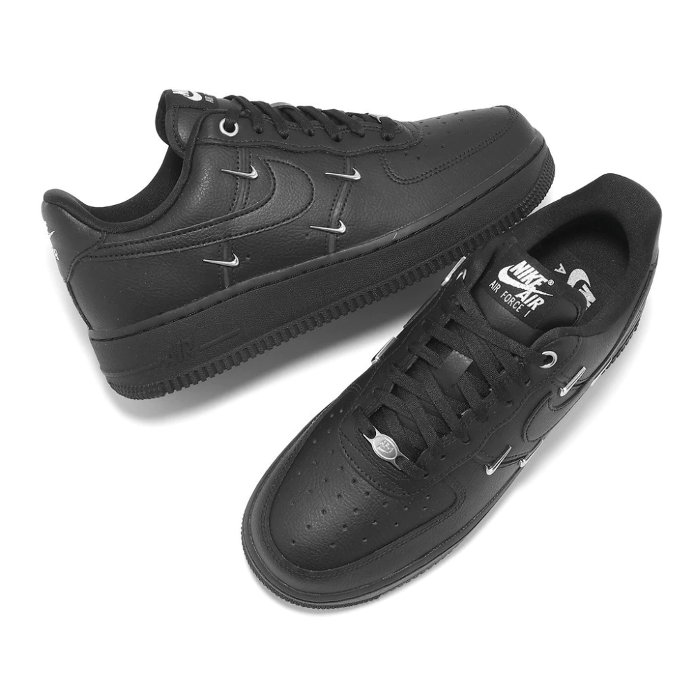 Nike 休閒鞋 Wmns Air Force 1 07 LX 女鞋 黑 金屬小勾 HQ1180-001-細節圖6