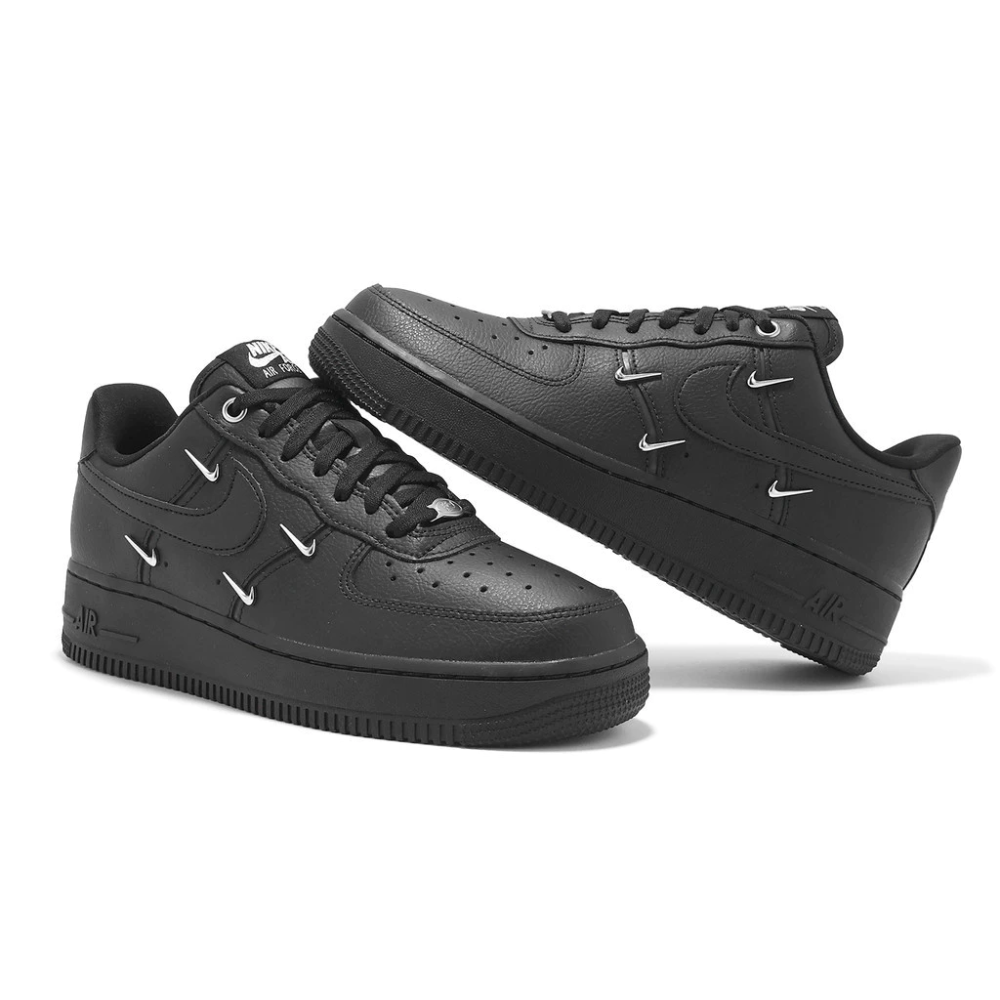 Nike 休閒鞋 Wmns Air Force 1 07 LX 女鞋 黑 金屬小勾 HQ1180-001-規格圖8