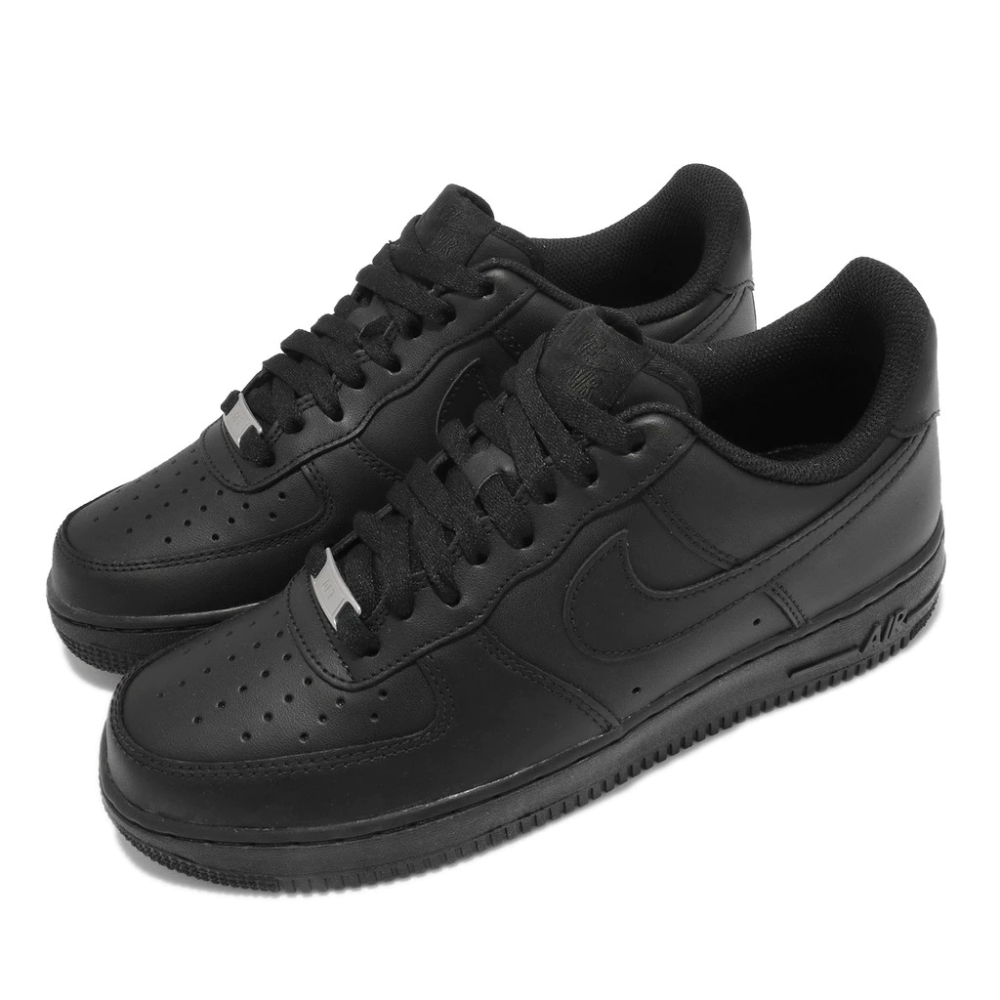 Nike 休閒鞋 Air Force 1 07 黑 全黑 男鞋 AF1 基本款 運動鞋 CW2288-001-細節圖9