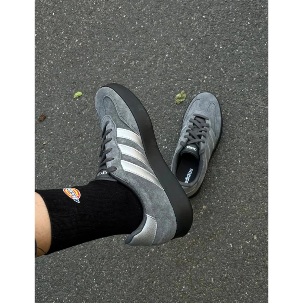 Adidas Barreda 復古 麂皮 高級灰 深灰 灰銀 灰色 德訓鞋 休閒鞋 KH6999-細節圖3