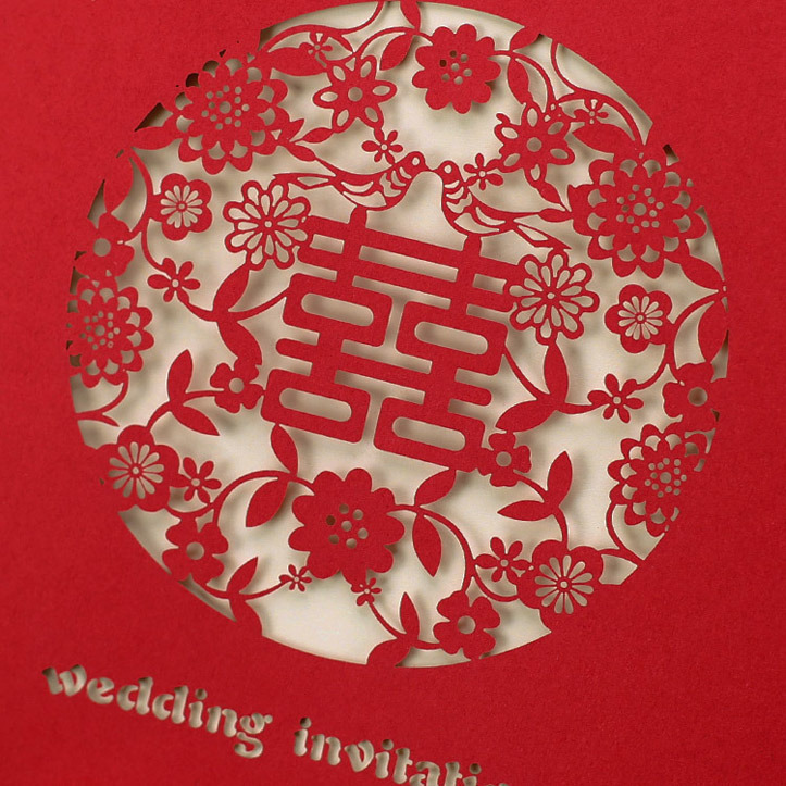 雷射雕刻喜帖 W-006 (鴛鴦囍事) 星瑞喜帖工作室 shingruei-細節圖2