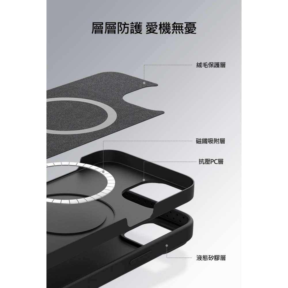 NILLKIN Apple iPhone 15 Pro 潤鏡磁吸液態矽膠殼-細節圖6