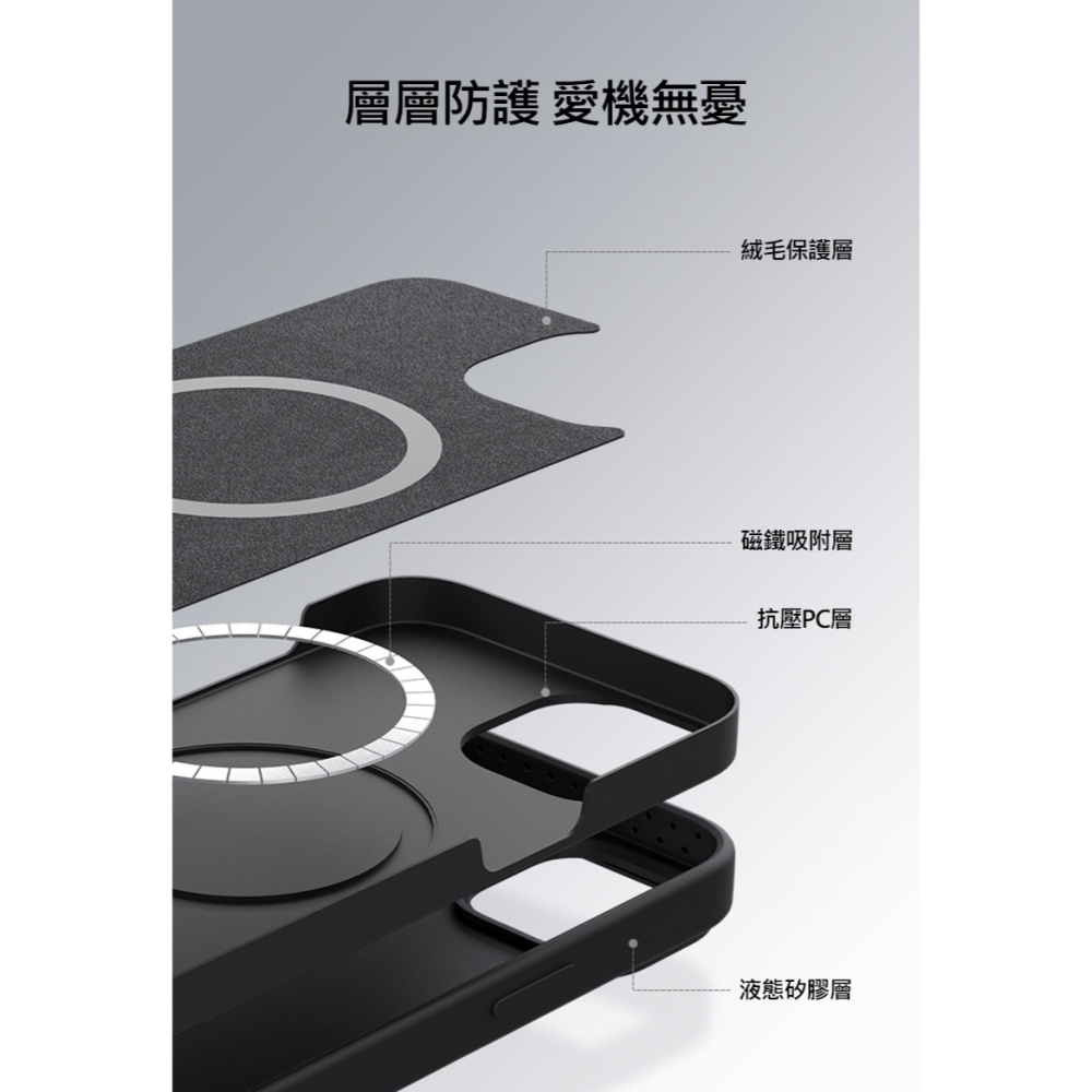 NILLKIN Apple iPhone 15 Plus 潤鏡磁吸液態矽膠殼-細節圖6