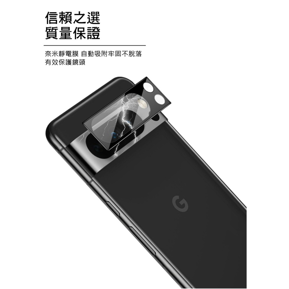 Imak Google Pixel 8 Pro 鏡頭玻璃貼(曜黑版)-細節圖4