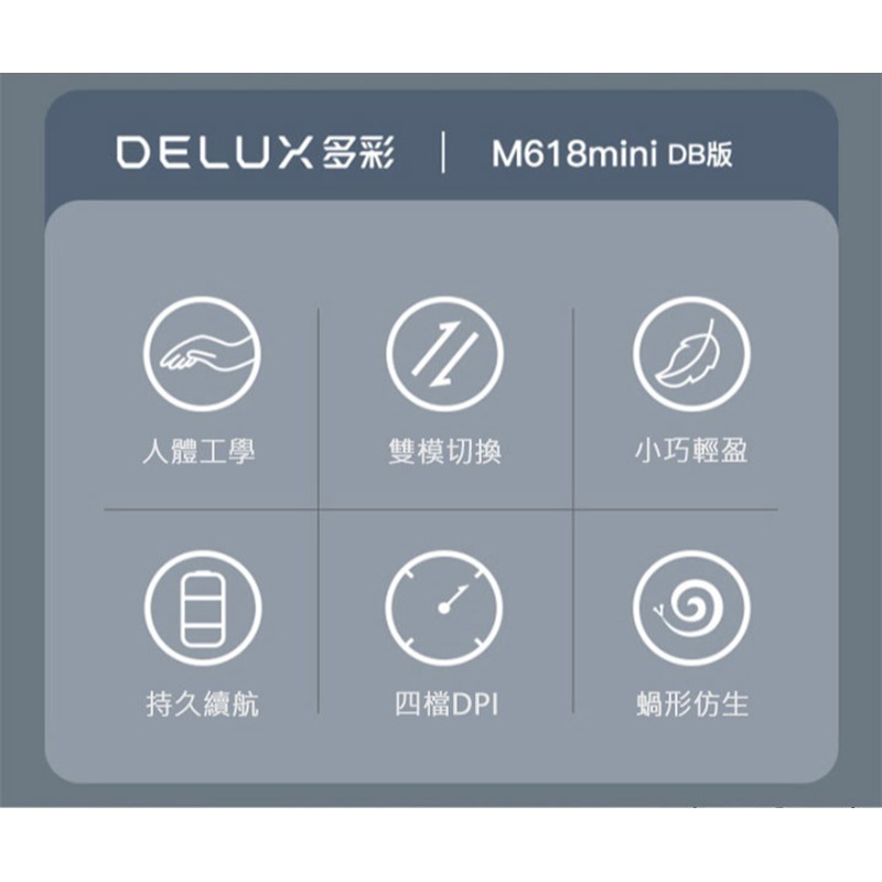 DeLUX M618mini 雙模垂直靜音光學滑鼠(電池版)-細節圖3