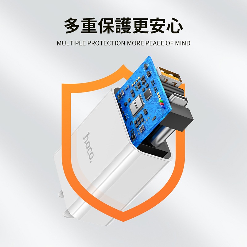 hoco C97 PD20W+QC3.0 悟原充電器(US)-細節圖4