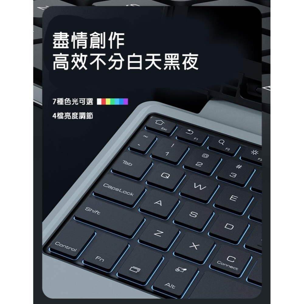 NILLKIN SAMSUNG 三星 Galaxy Tab S9/S9 5G 悍能鍵盤保護套(背光版) 平板保護套-細節圖2
