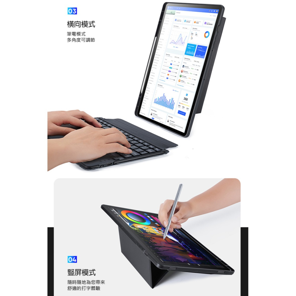 DUX DUCIS SAMSUNG 三星 Galaxy Tab S9 FE DK 鍵盤保護套 平板保護套 實體鍵盤套-細節圖3