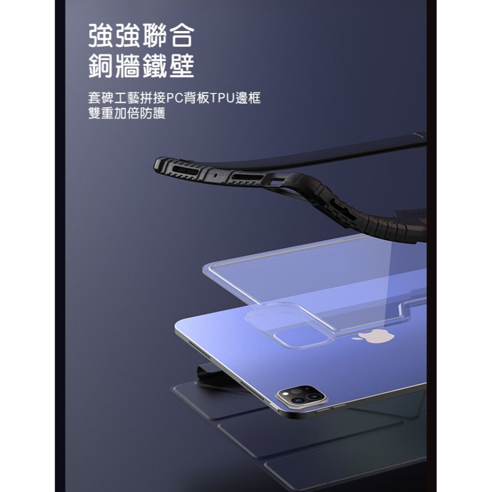 NILLKIN Apple iPad Pro 11 2024 悍甲 Pro 皮套(多角度摺疊款) 平板皮套 三折皮套-細節圖4