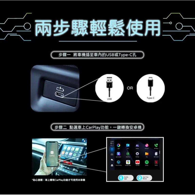 Ottocast P3 2024年新款 Aibox 全配 台灣公司貨 蘋果 CarPlay 安卓 Auto 分割螢幕-細節圖8