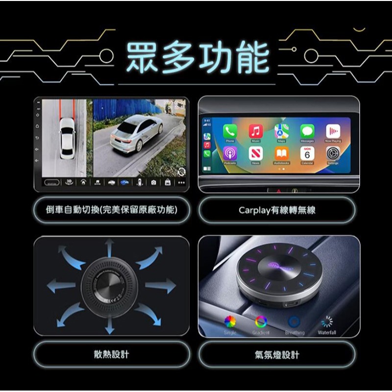 Ottocast P3 2024年新款 Aibox 全配 台灣公司貨 蘋果 CarPlay 安卓 Auto 分割螢幕-細節圖10