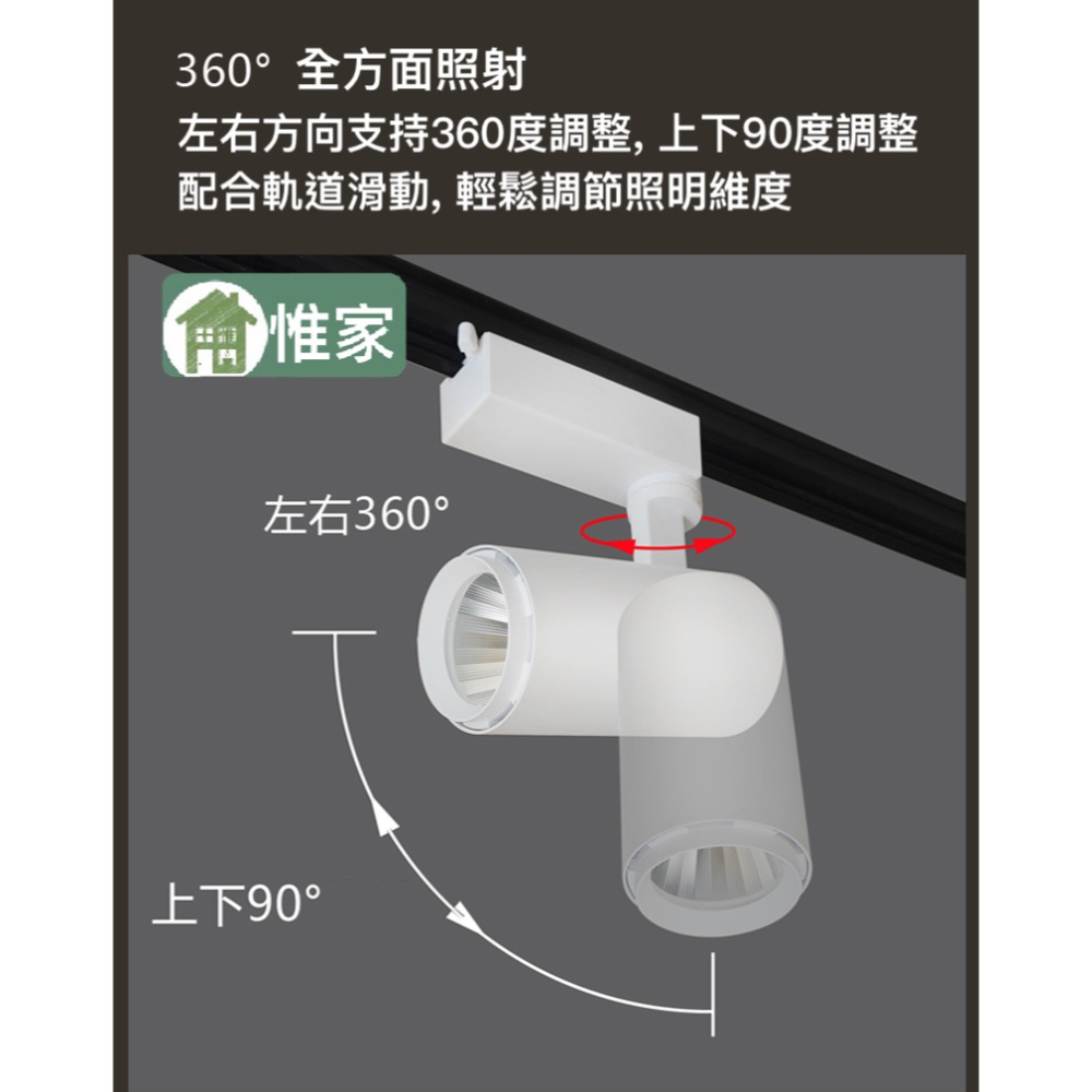 惟家Zigbee智能雙色溫軌道燈-細節圖6