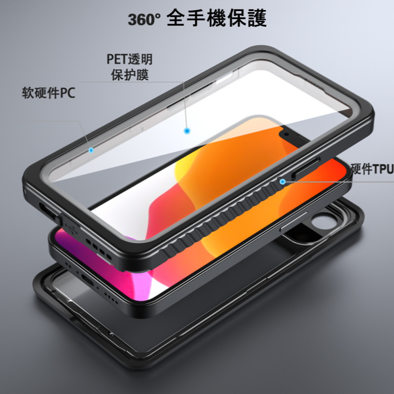 軍規防水殼 iPhone 14 13 12 11pro max 三防手機殼 IP68防水 全包防塵 潛水游泳-細節圖7