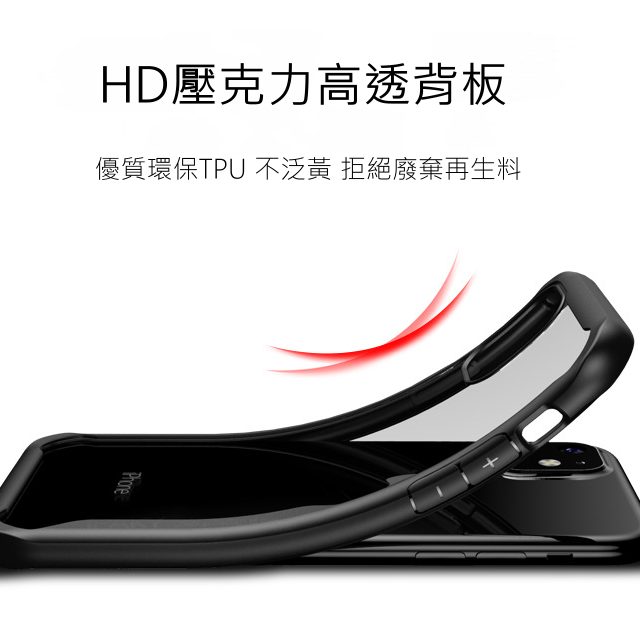 羽盾 TPU軟殼 iPhone 13 12 11 promax金鋼矽膠套 防摔抗震 全包保護殼 輕薄 高透背板 HD晶透-細節圖5
