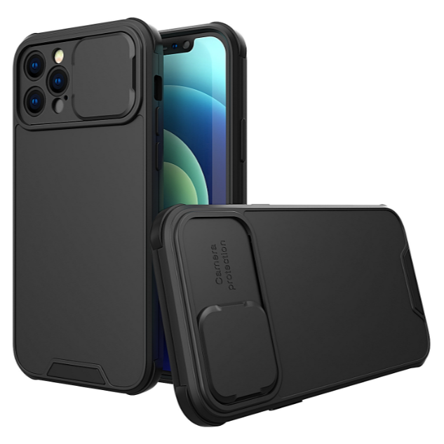 推窗防摔殼 iPhone 14 13 12 11 pro max 鏡頭保護 軍工級防摔 支援無線充電 滑蓋 手機殼-細節圖7