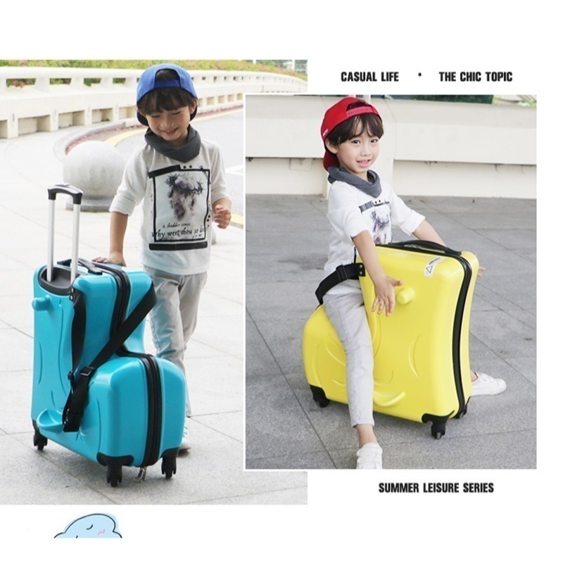 ♕京軒♕兒童騎乘行李箱 24吋《檢驗合格》 防盜密碼鎖 拉桿 安全帶設計 行李箱 兒童行李箱 騎乘行李箱-細節圖11