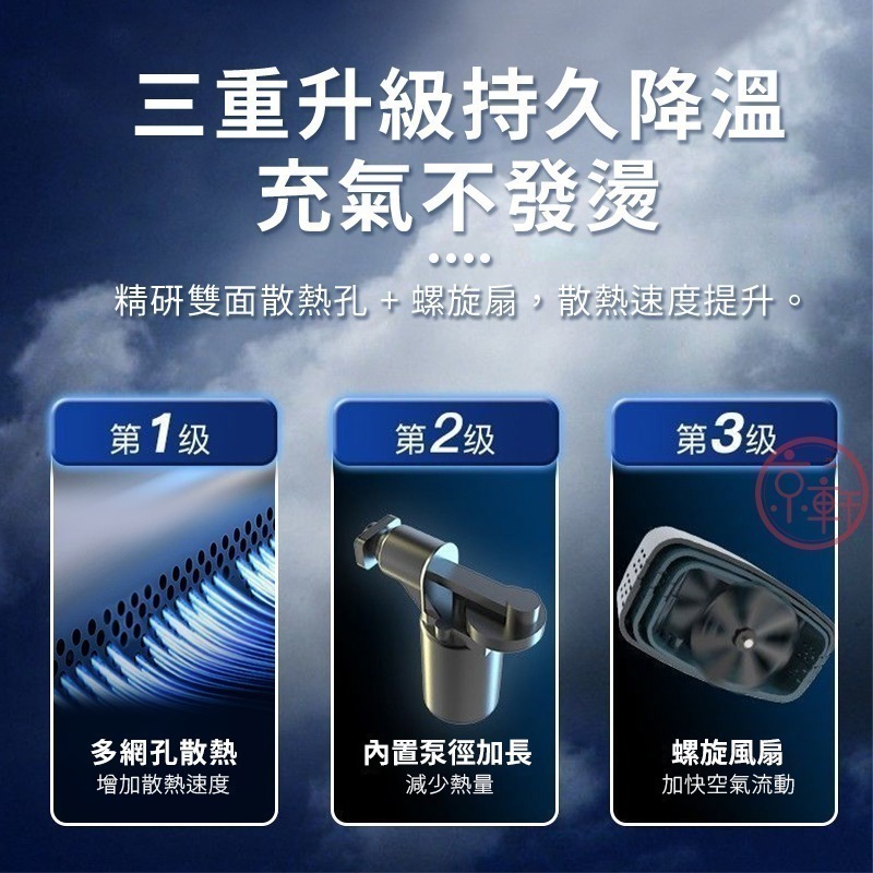 ♕京軒♕P4攜帶式打氣機《送3種氣嘴+快速出貨》超輕巧 續航力高 智能打氣 無線打氣機 電動打氣機 打氣筒-細節圖5