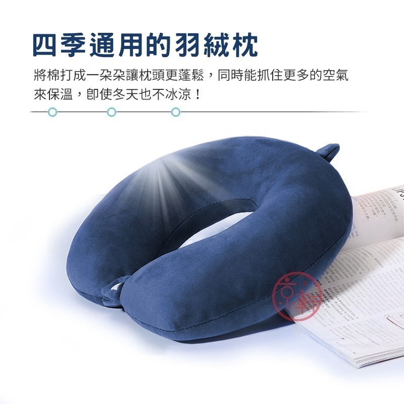 ♕京軒♕U型護頸枕《快速出貨》3色現貨 親膚 頸枕 旅行枕 午睡枕 飛機枕 U型枕 枕頭 羽絨枕-細節圖4