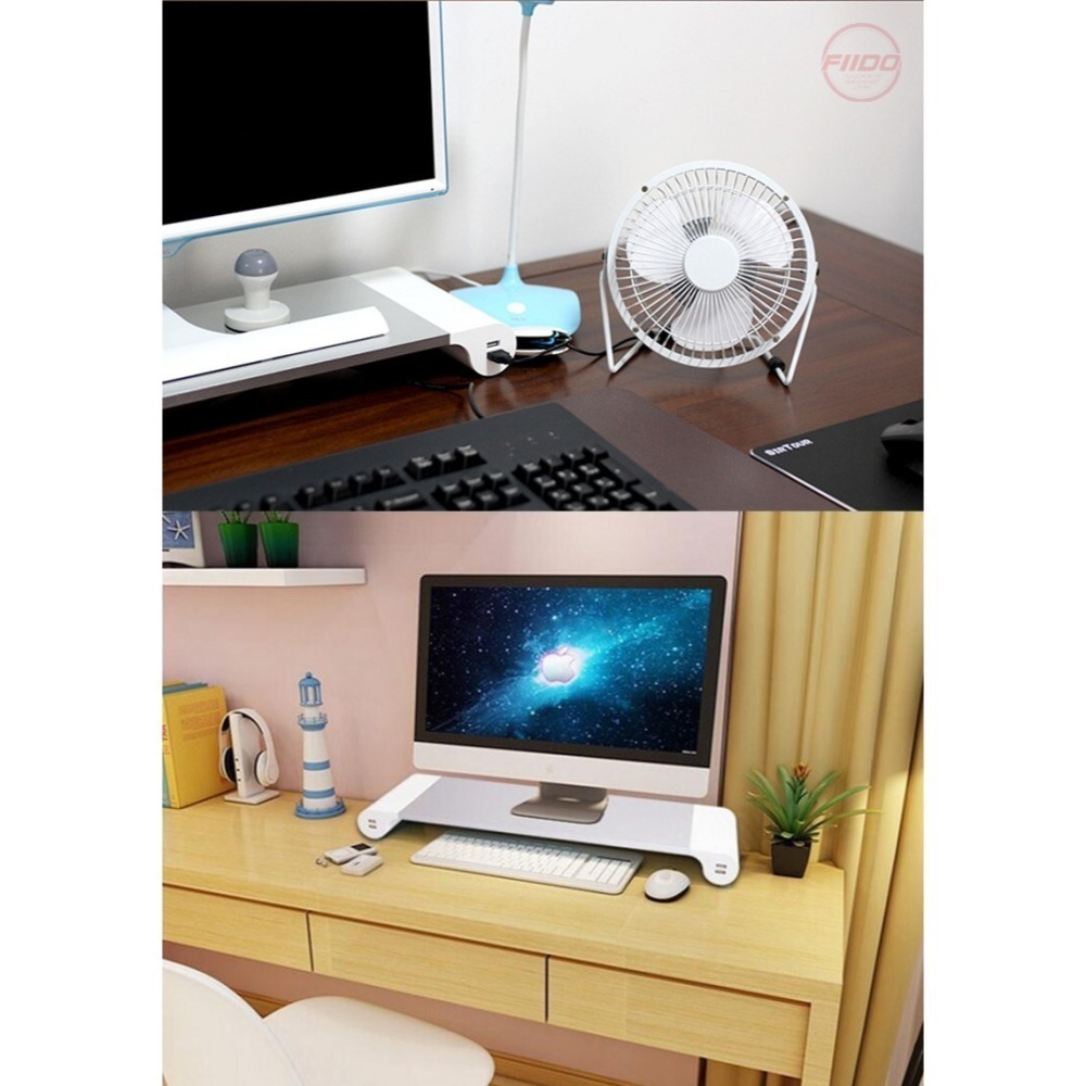 ♕京軒♕電腦螢幕架 快速出貨《4孔USB可充電》 螢幕收納架 鍵盤收納 電腦架 螢幕座 鍵盤架 鍵盤收納架 筆電架-細節圖9