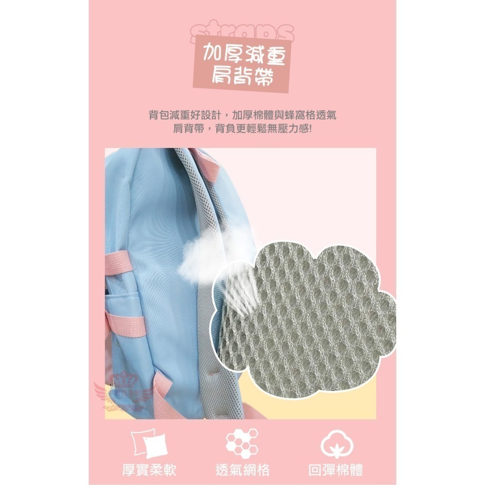 ♕京軒♕韓版兒童減壓書包《送可愛造型吊飾 4色可選 快速出貨》大容量 多層收納 防潑水 旅行 休閒 筆電包 背包-細節圖5