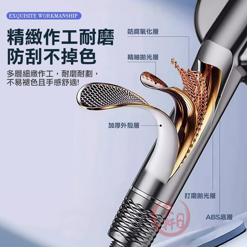 增壓蓮蓬頭 4大模式 SPA按摩 一鍵止水 加壓花灑 蓮蓬頭支架加購｜京軒-細節圖7