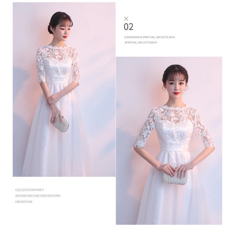 ❤️現貨在台，黑S.M 網紗 蕾絲 蓬蓬裙 敬酒 新娘 結婚 禮服 高貴 紅 氣質 婚禮 伴娘 顯瘦 蕾絲 長裙-細節圖4