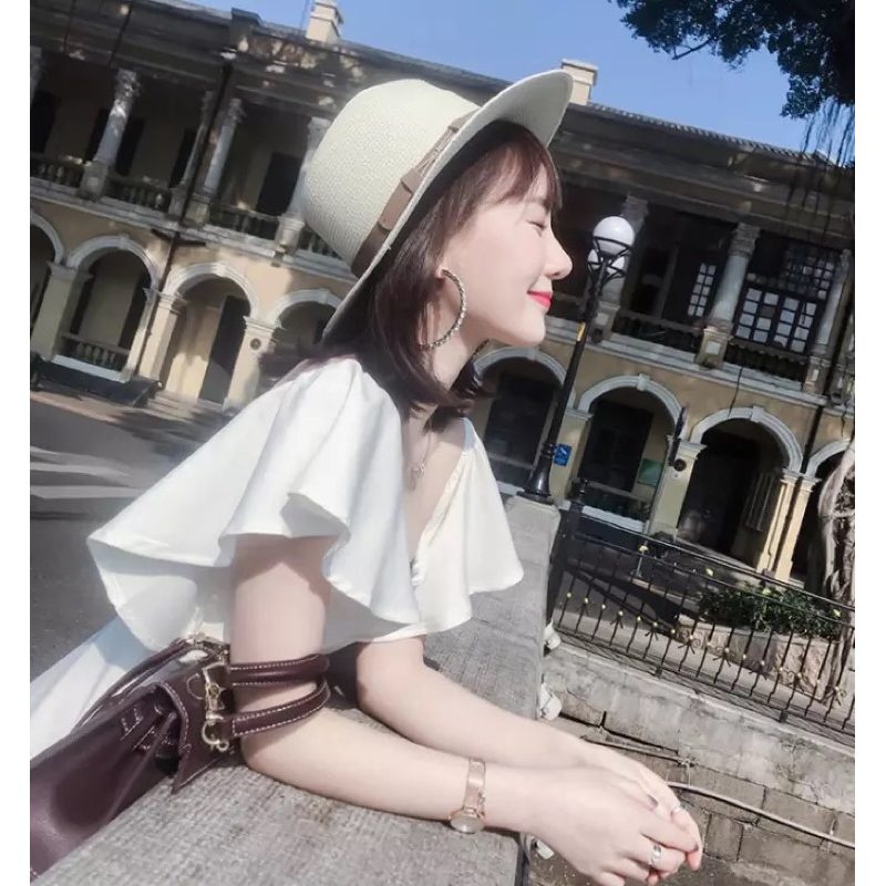 ❤️現貨在台，白S- XL 名媛 甜美 女神 氣質 修身 一字領 露肩 伴娘 洋裝 連衣裙 優雅 禮服 高質感-細節圖3